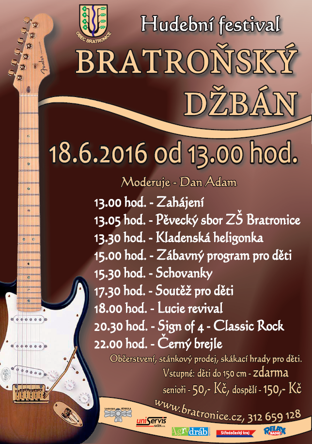 Hudební festival Bratronický džbán 2016 - 18.06.2016 od 13.00